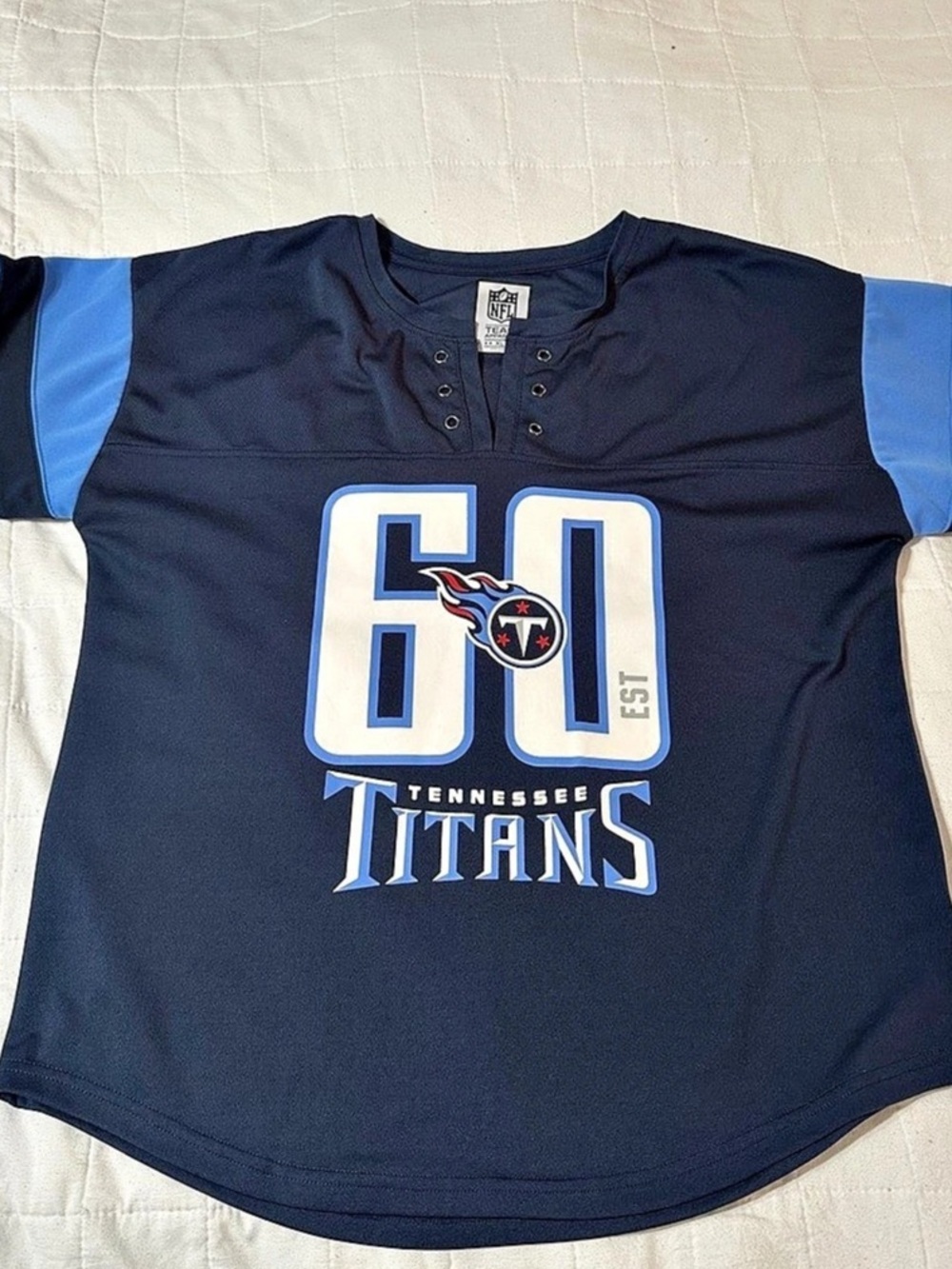 NFL Team Apparel Tennessee Titans #60 jersey Blue & Navy XL